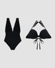 Marcatino™ StylishSwimsuit: Luxe Shaping Badpak Met Diepe V-Hals En Halterband