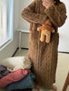 Marcatino™ | Winter Knusse Koraal Fluwelen Jurk