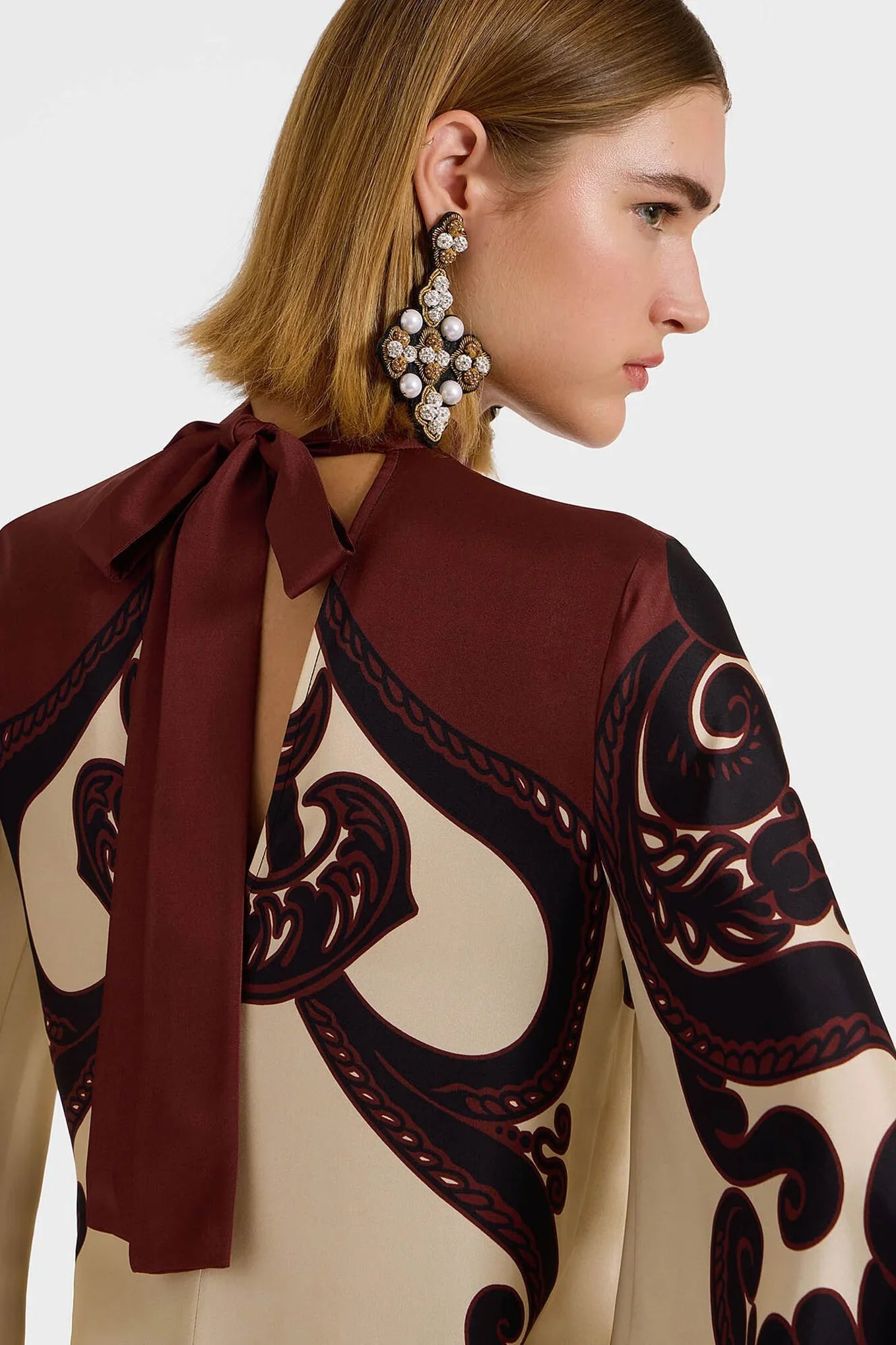 Marcatino™ | Grenadilla Print Satijnen Jurk