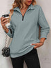 Marcatino™ | Loshangende Schouders met Rits Sweatshirt