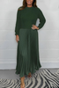 ClassyDress: Lange Mouwen Top Met Elegante Geplooide Onderkant Jurk