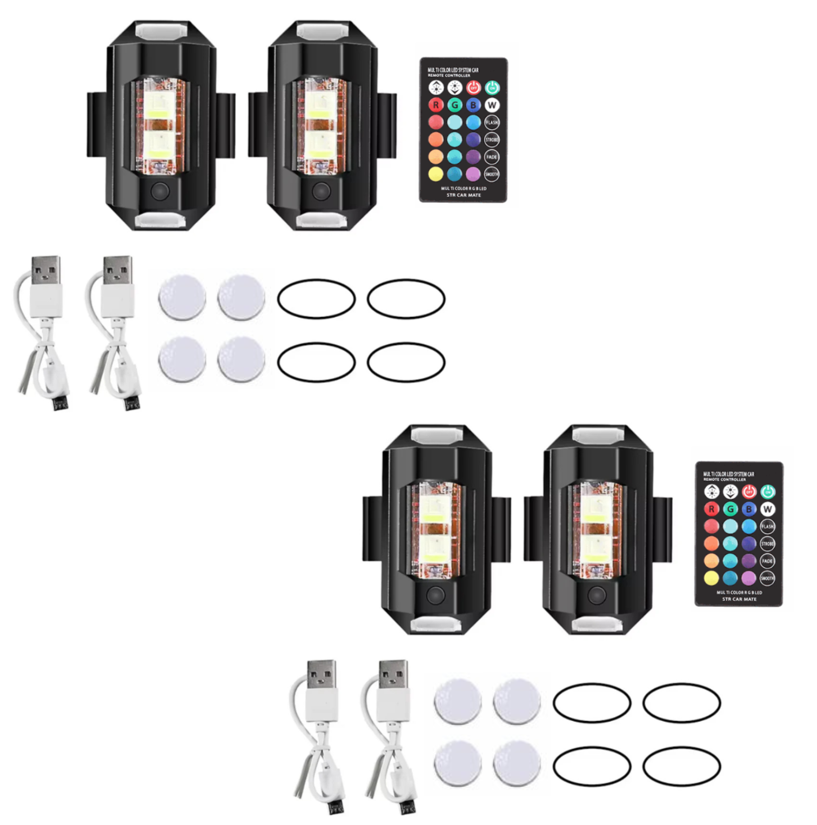 MiniLights 2+2 GRATIS: Multifunctioneel Flits LED Auto Lichten Met Afstandsbediening