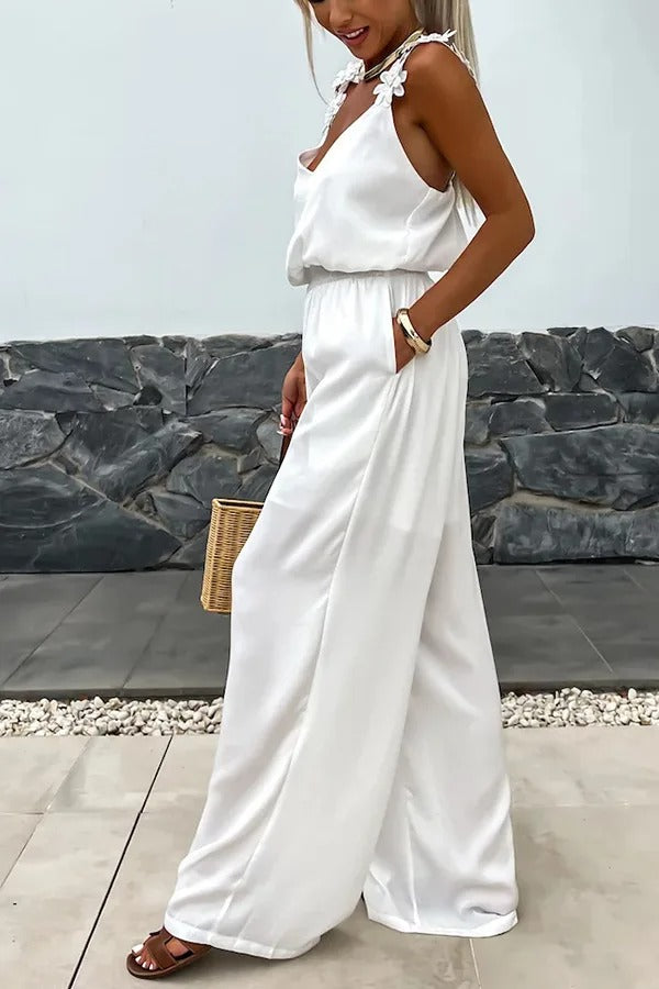 Marcatino™ | Mouwloze Jumpsuit Met Wijde Pijpen
