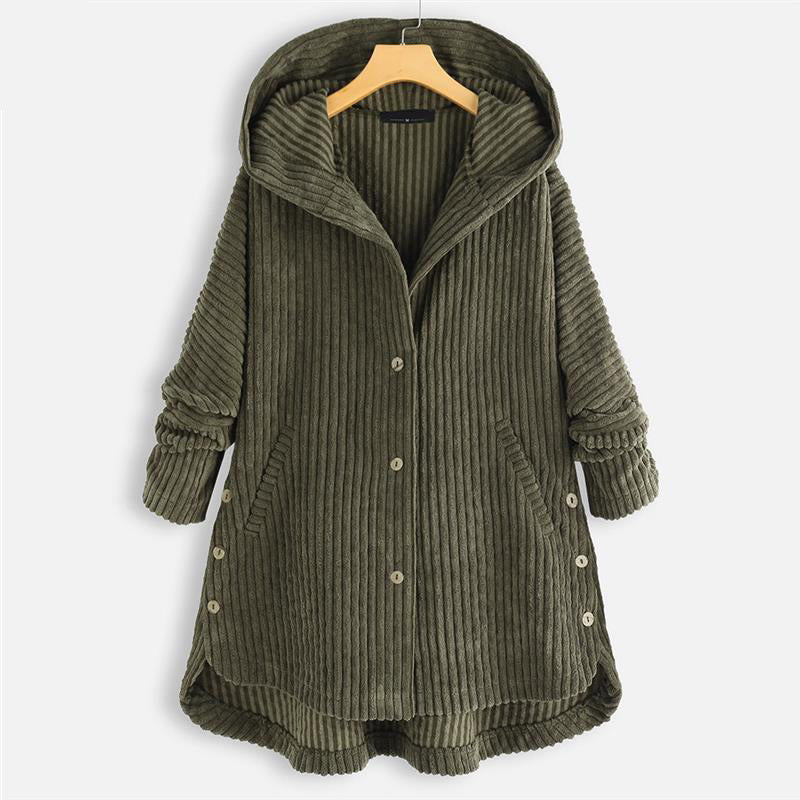 Marcatino™ | Casual Jas Met Verdikte Capuchon En Knopen Voor Dames